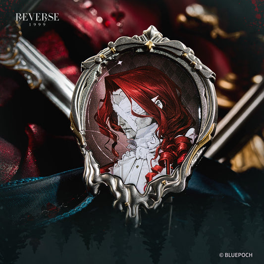 Reverse: 1999 "A Night of the Bizarre" Distorted Frame Portrait Badges