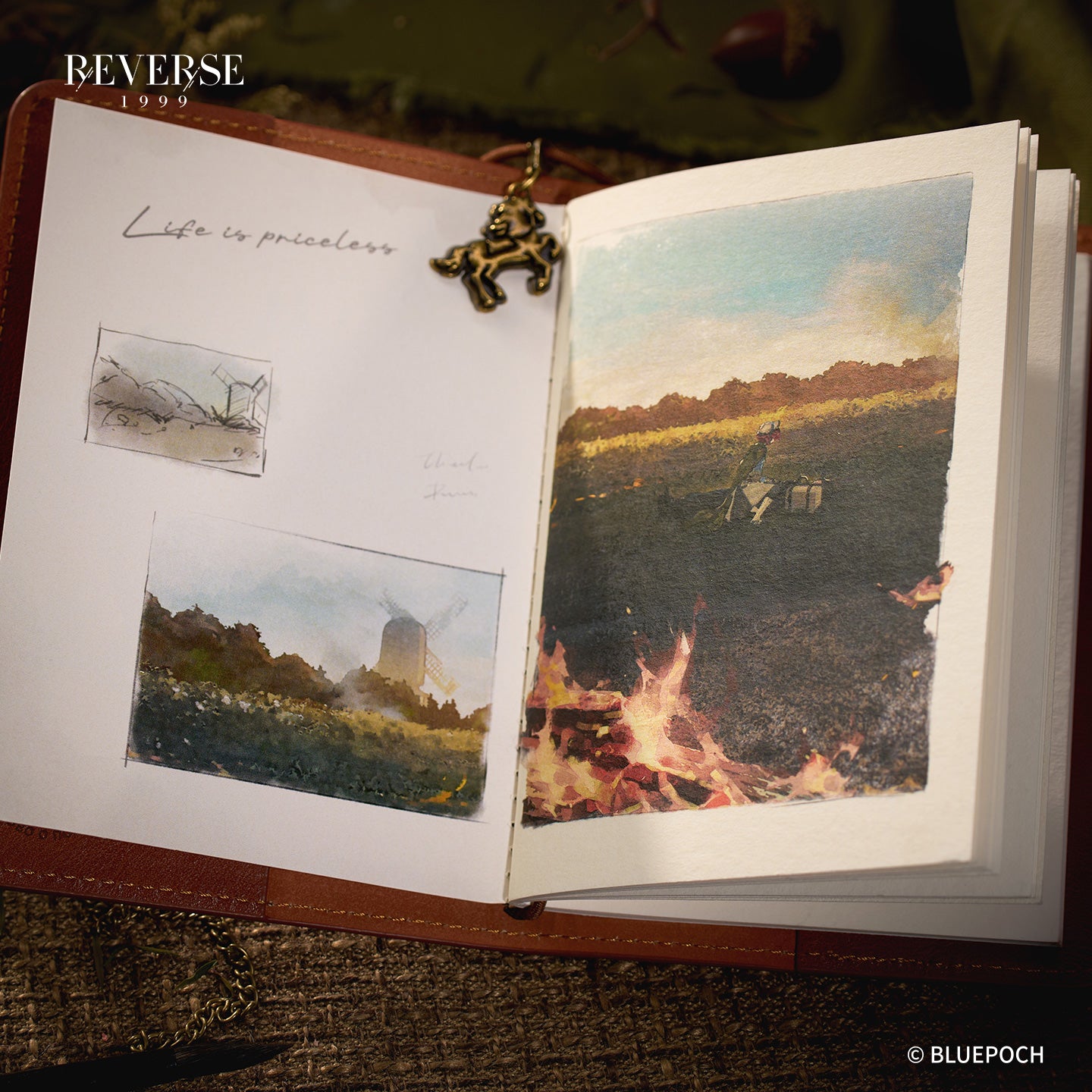 「リバース：1999」 *砲火が鎮まるひと時*携帯用水彩スケッチブックセット